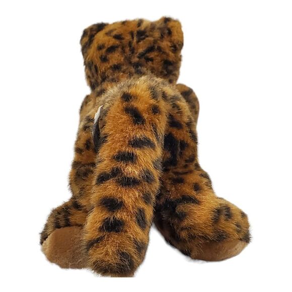 Aurora Leopard Cheetah Plush Floppy Laying Down Brown Black Body Stuffed Animal - Picture 2 of 9